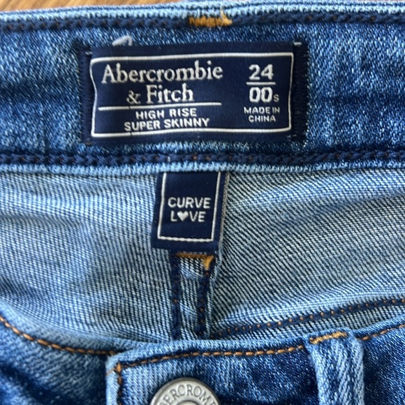 Abercrombie & Fitch Curve Love High Rise Super Skinny Jeans/ Size 24/00 - Picture 6 of 6